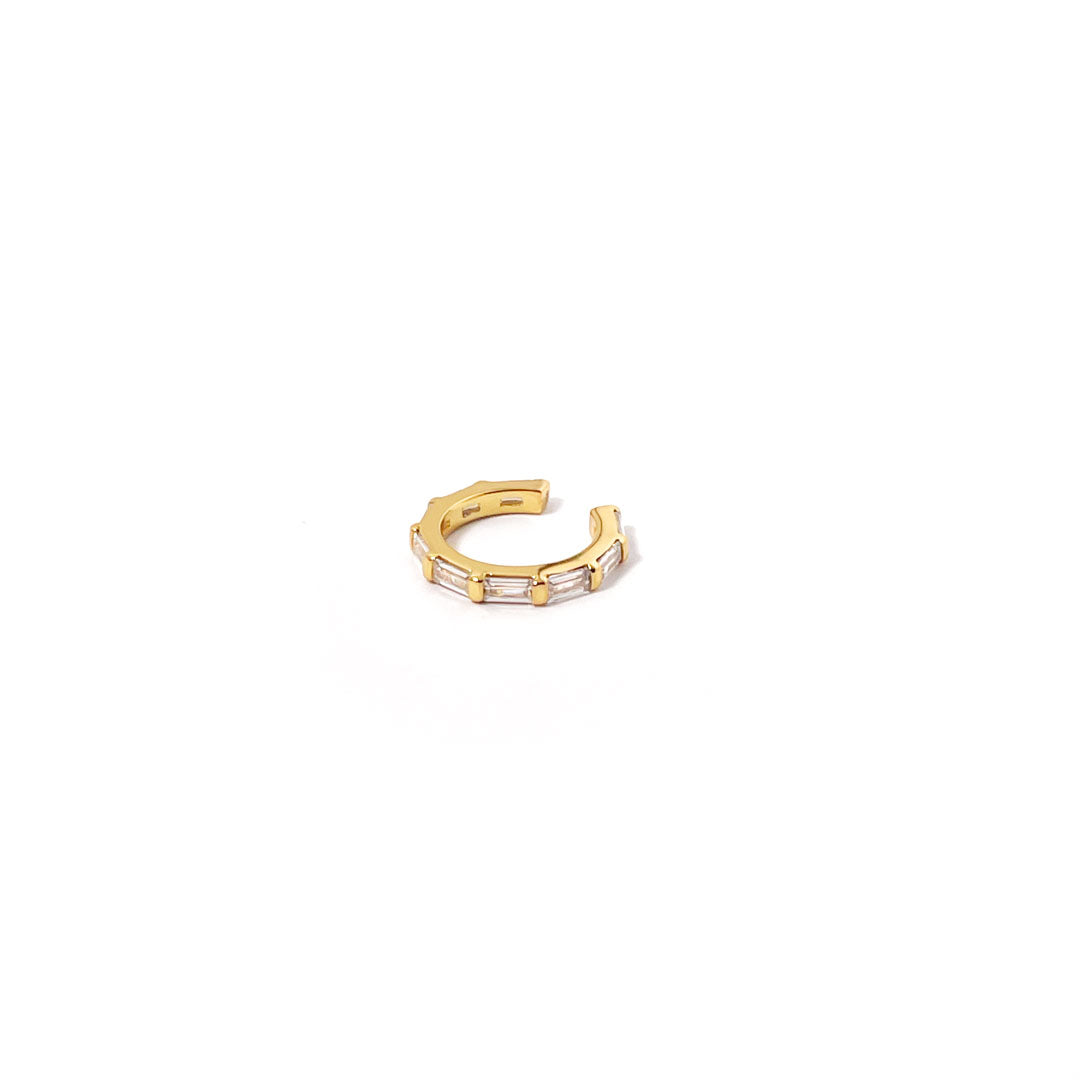Baguette Cuff ørering – 18K forgyldt sterling sølv