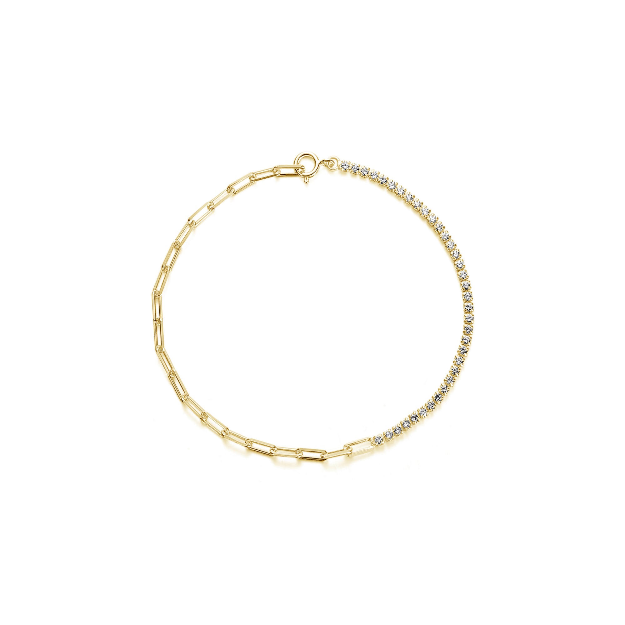 St. Tropez Armbånd i 18K Guld og Sølv - Justerbart Design