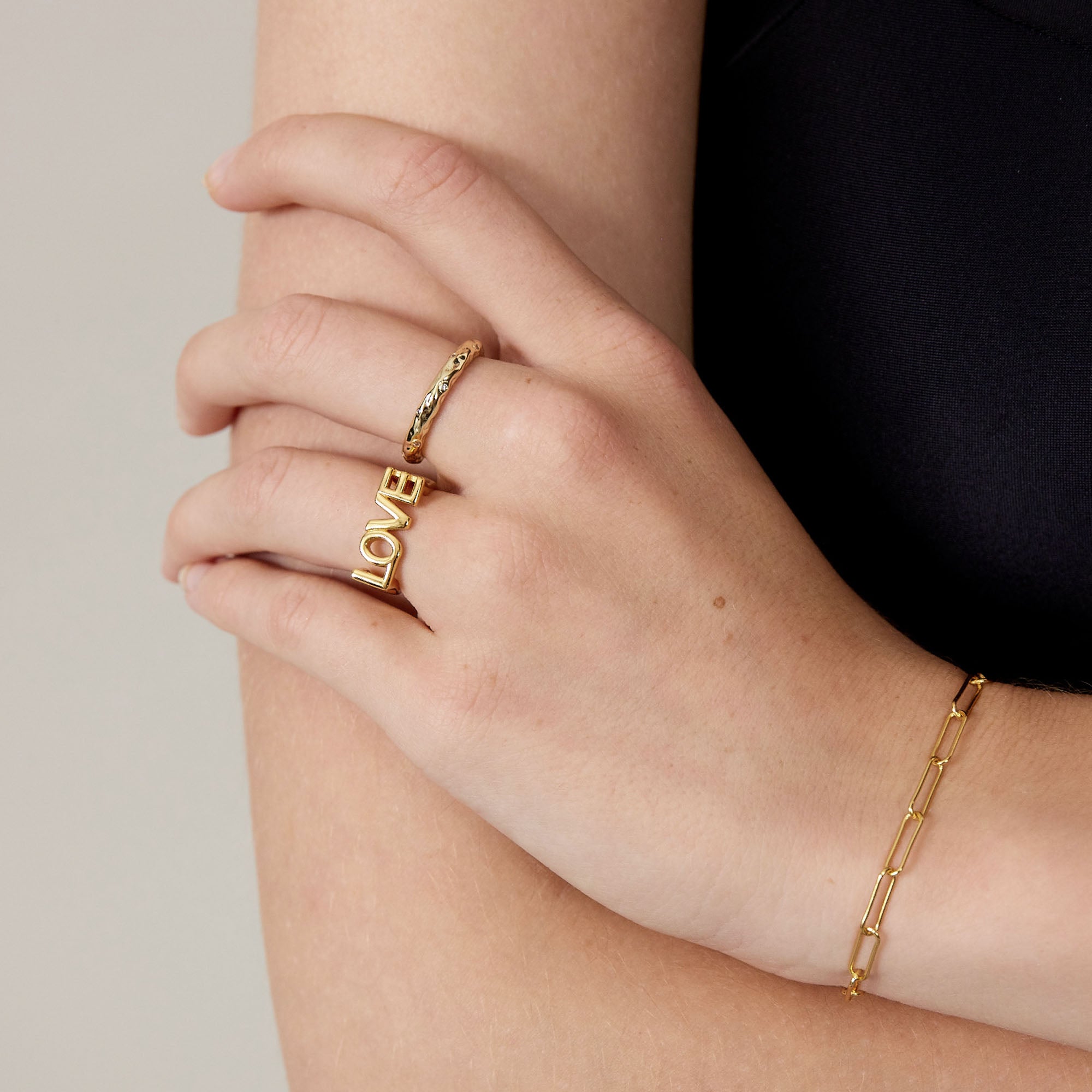 Zürich Ring - Forgyldt med Zirkoner og Justerbar Design