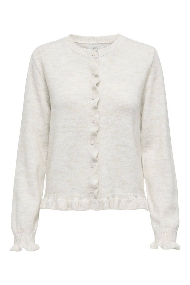 JDY - Letty Ls On Frill Cardigan - Cloud Dancermelange