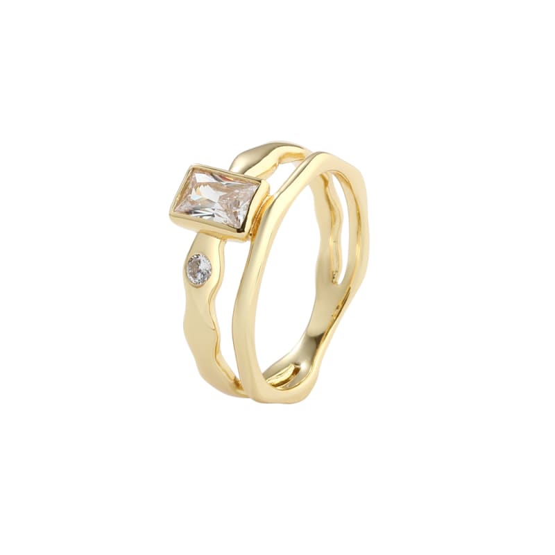Ringe Edge 52 med klar zirkonia fra Aqua Dulce