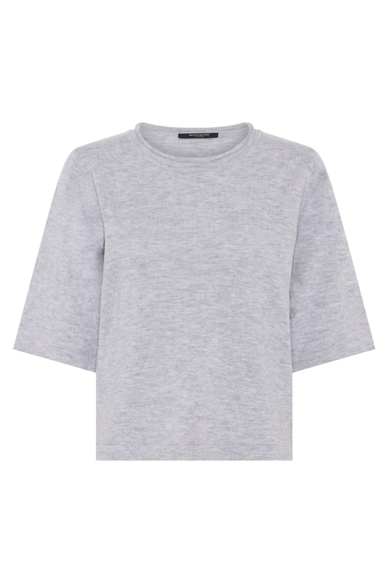 Bruuns Bazaar T-shirt - Chalina Andra Knit - Lys Grå Melange