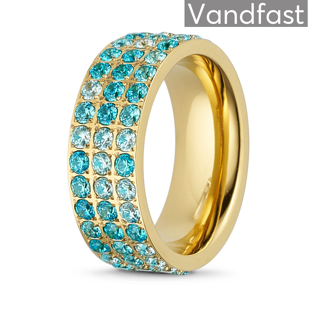 Annebrauner Alliance Ring i 18k Guldbelægning - Blue Mix