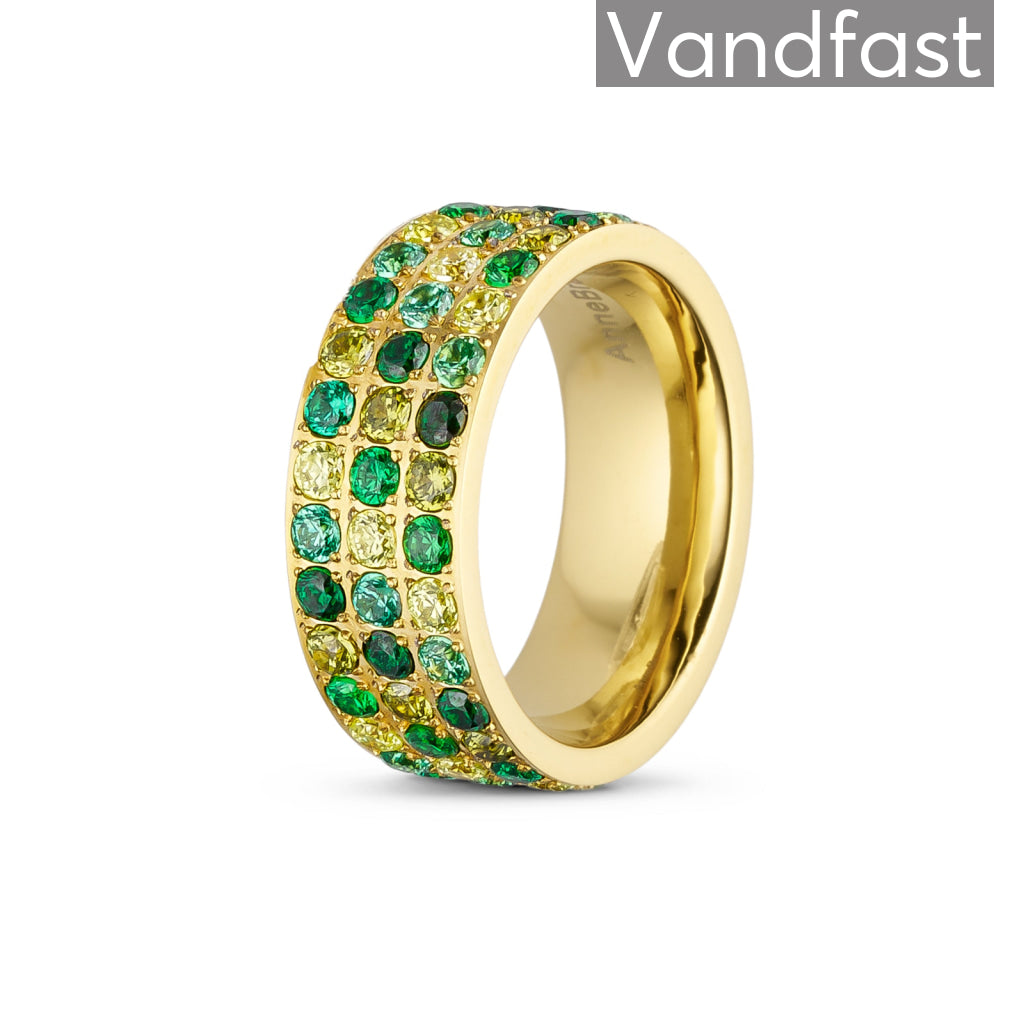 Annebrauner Alliance Green Mix Ring - 18k Guldbelagt