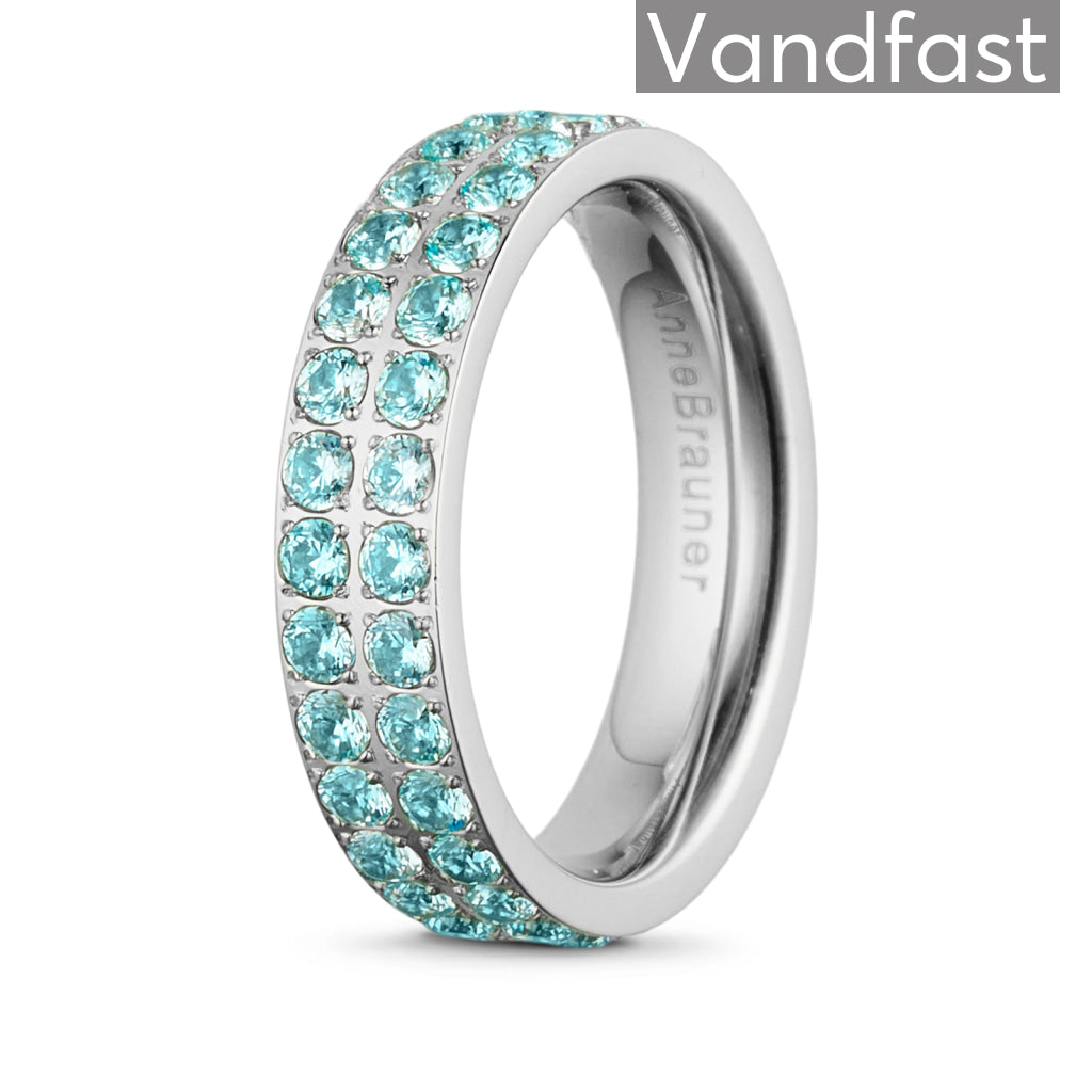 Annebrauner Alliance Ring i L-Aquamarine - Eksklusiv Æske