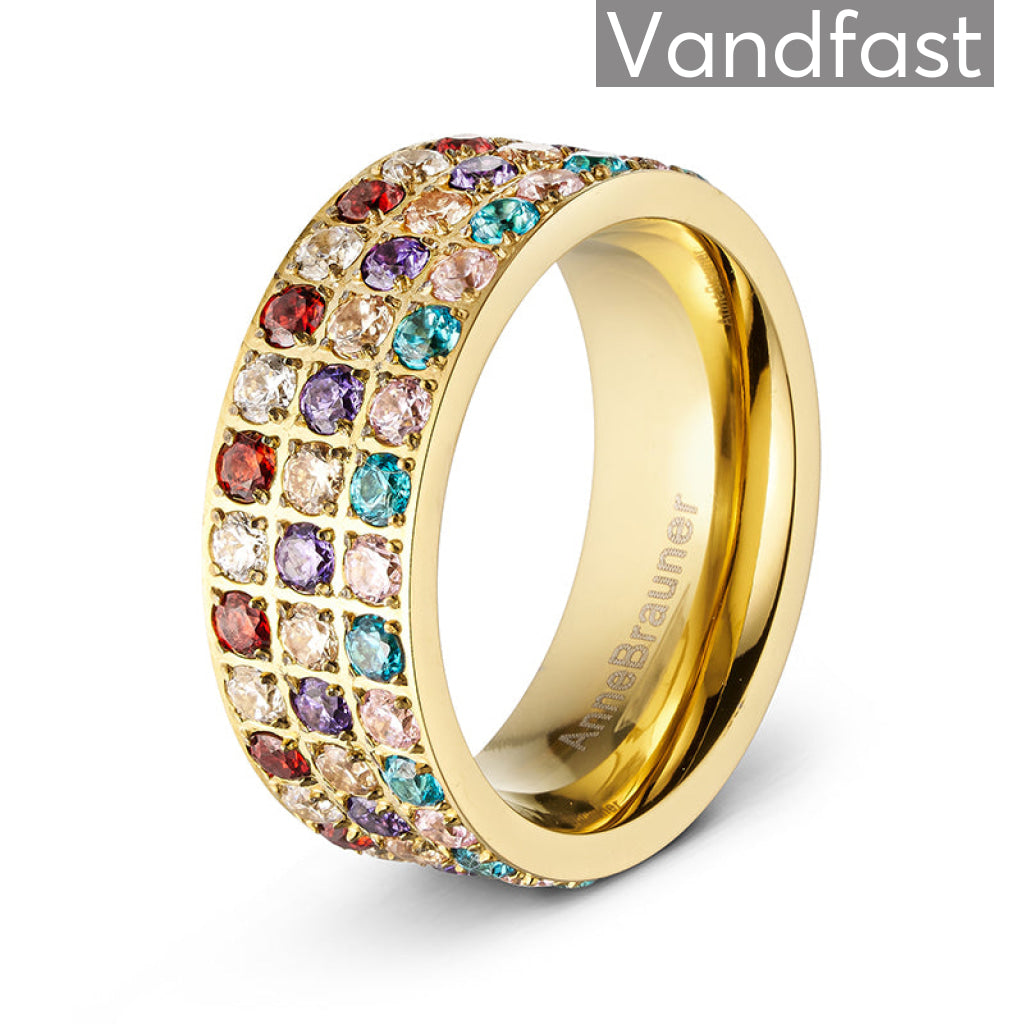 Annebrauner Alliance Multicolor Ring 18k Guldbelagt - Udsalg!