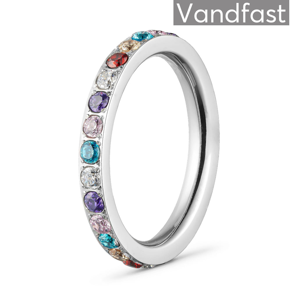 Annebrauner Alliance Multicolor Ring - Eksklusiv Smykkeæske