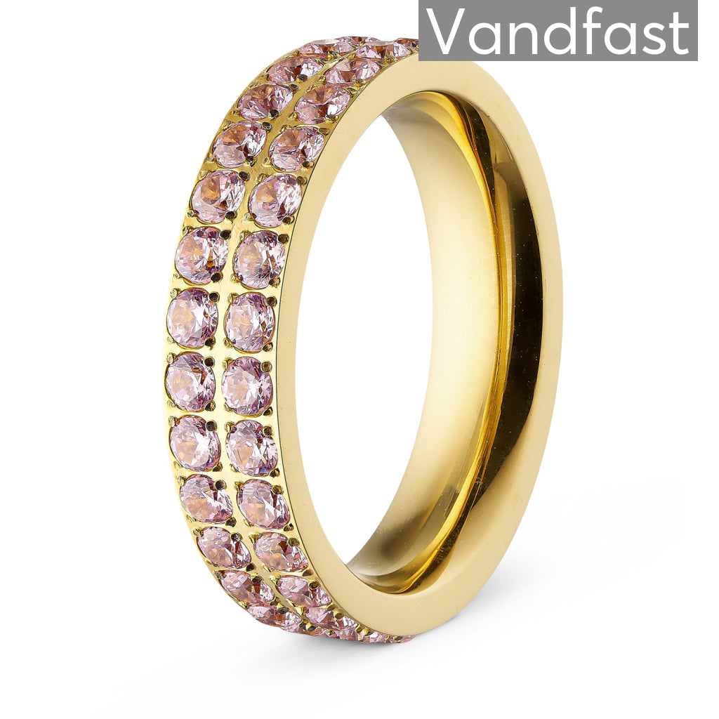 Annebrauner Alliance Pink Ring 18k Guldbelagt - Eksklusiv Æske