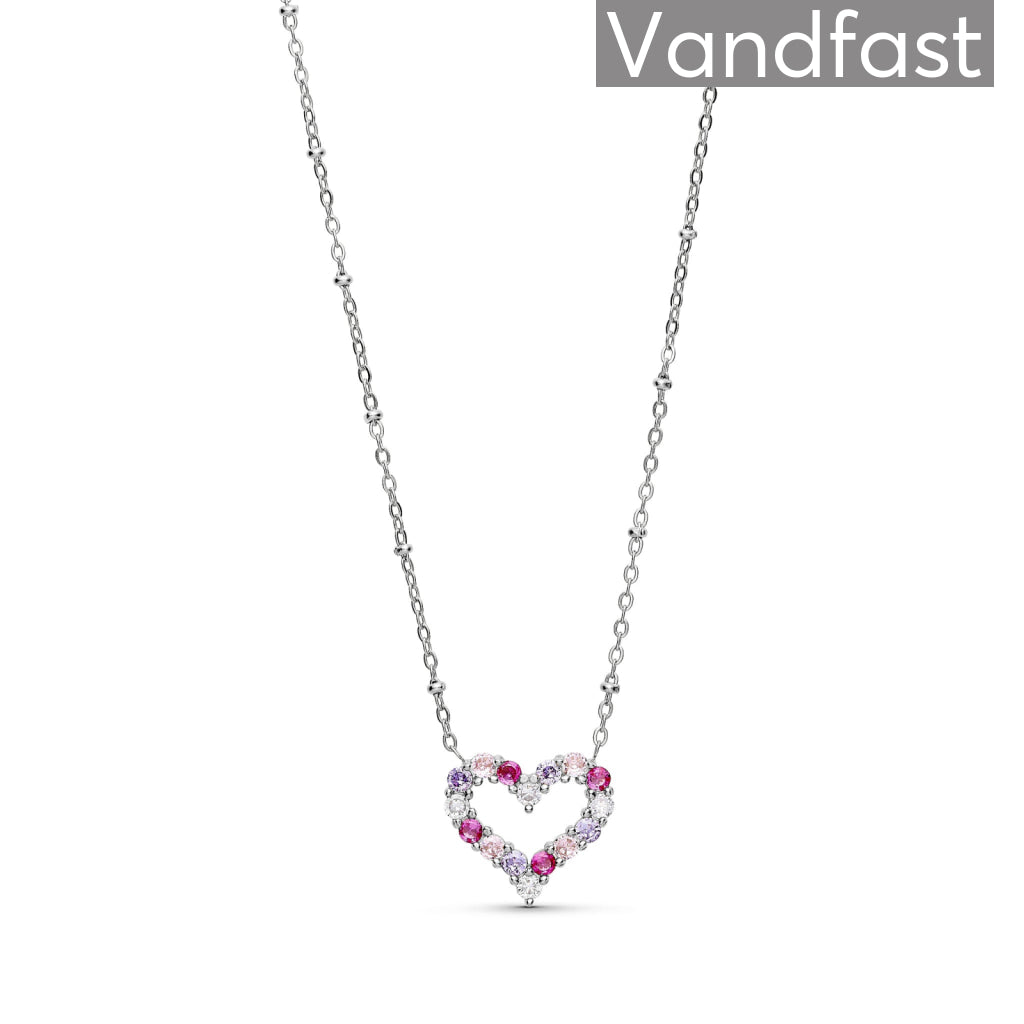 Annebrauner Big Heart Roseviolet Halskæde