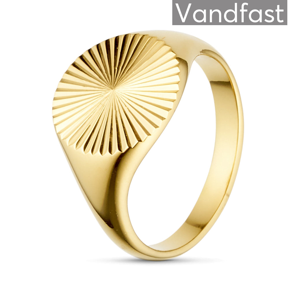 Annebrauner Big Sun Ring - 18k Guldbelagt Smykke