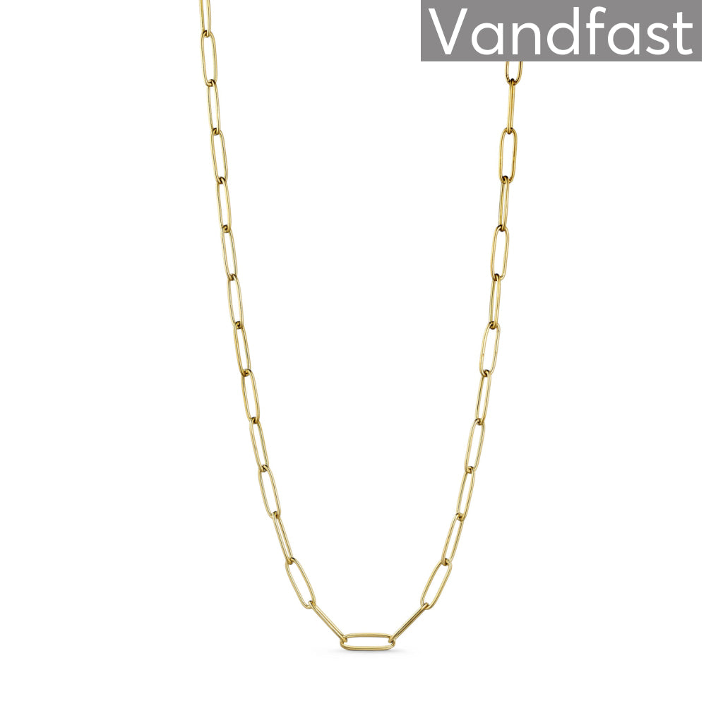 Annebrauner 44 Cm Halskæde - 18k Guldbelagt Charm Bærer