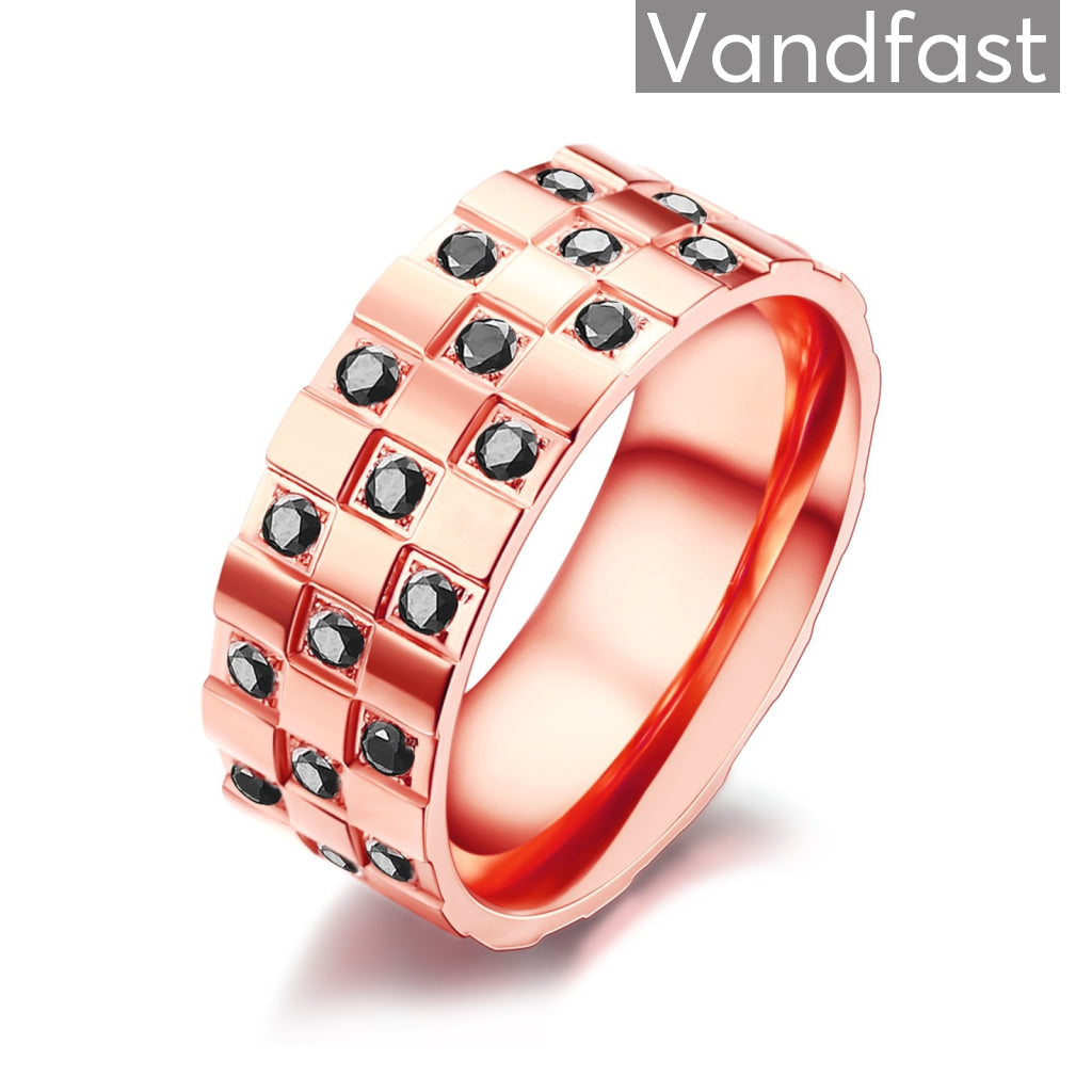 Annebrauner Chess Roseblack Ring – Elegant og Vandfast Smykke