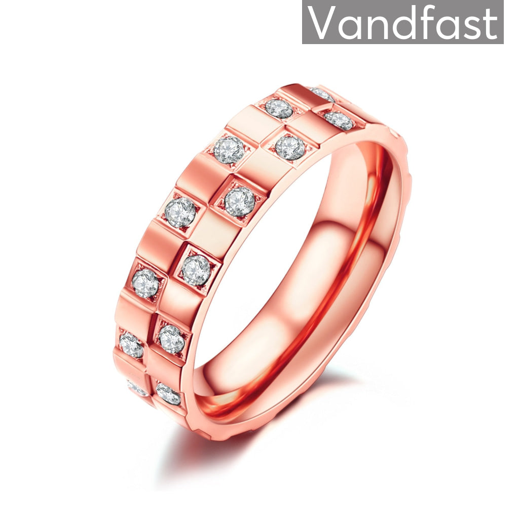 Annebrauner Chess Rosewhite Ring – Elegant Smykke til Hverdag