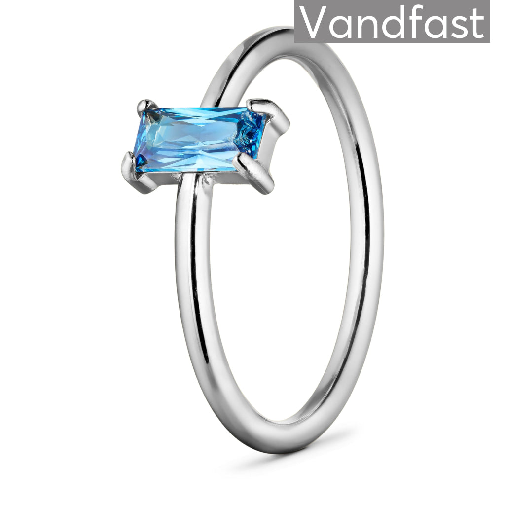 Annebrauner Deluxe Petite L-sapphire Ring - Eksklusiv Smykkeæske