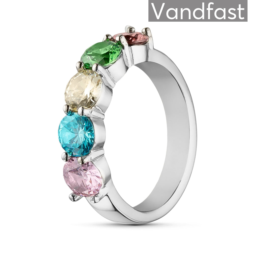 Annebrauner Drømmende Multicolor Ring - Eksklusiv Smykkeæske