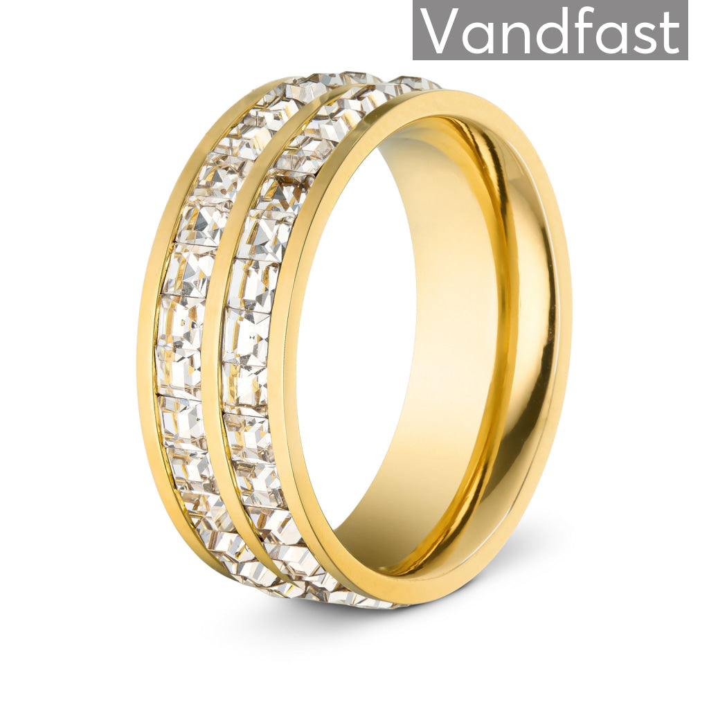 Annebrauner Eksklusiv Ring 18k Guldbelagt med Zirkonia