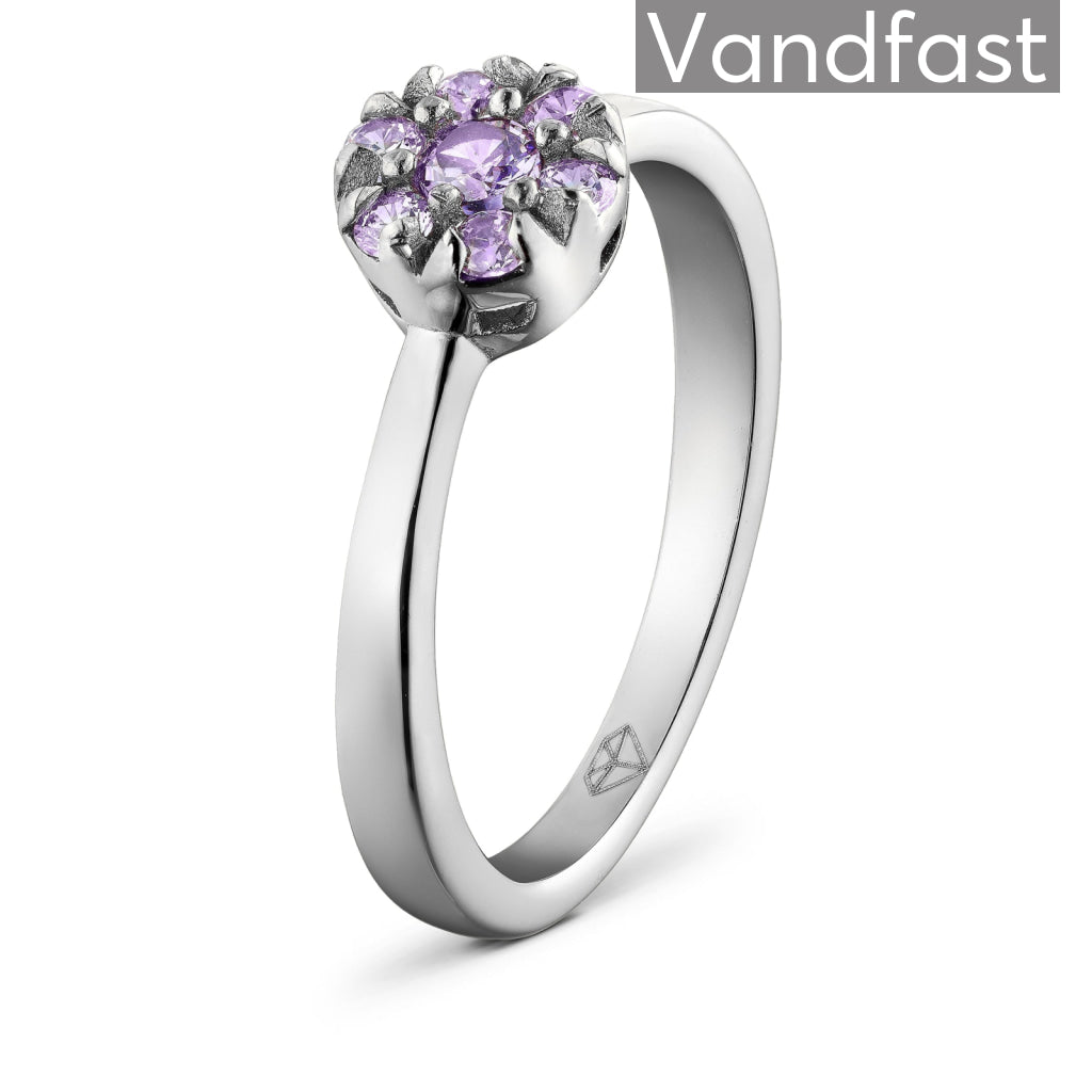 Elegant Violet Blomster Ring - Perfekt Gaveidé
