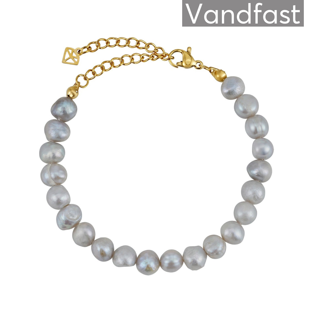 Annebrauner Deluxe Armbånd med Ferskvandsperler - 18k Guld