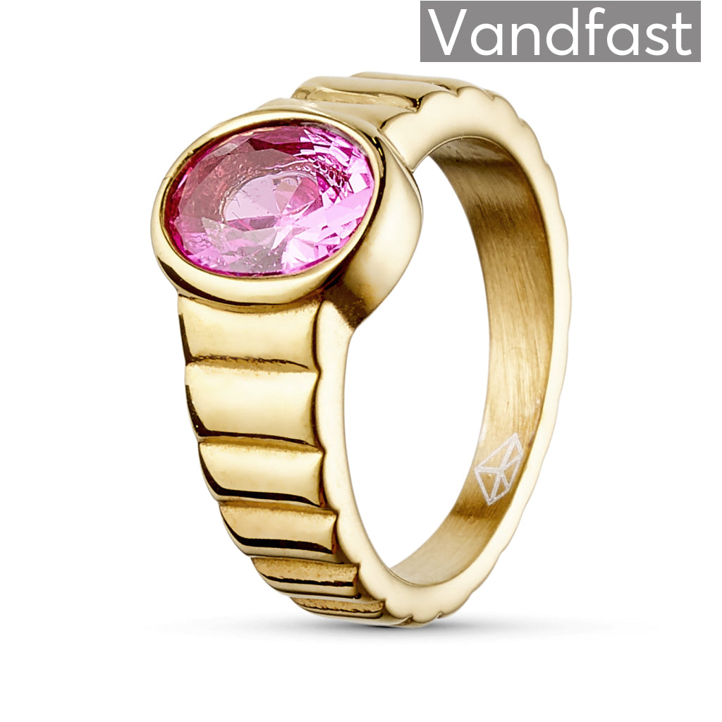 Annebrauner Imperial Rose Ring i 18k Guldbelægning