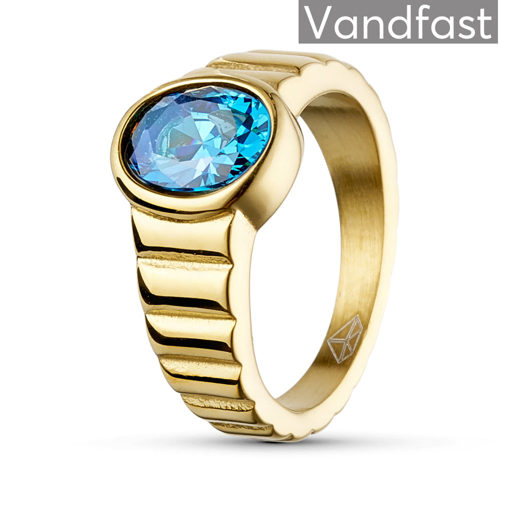 Annebrauner Imperial Sapphire Ring i 18k Guldbelægning
