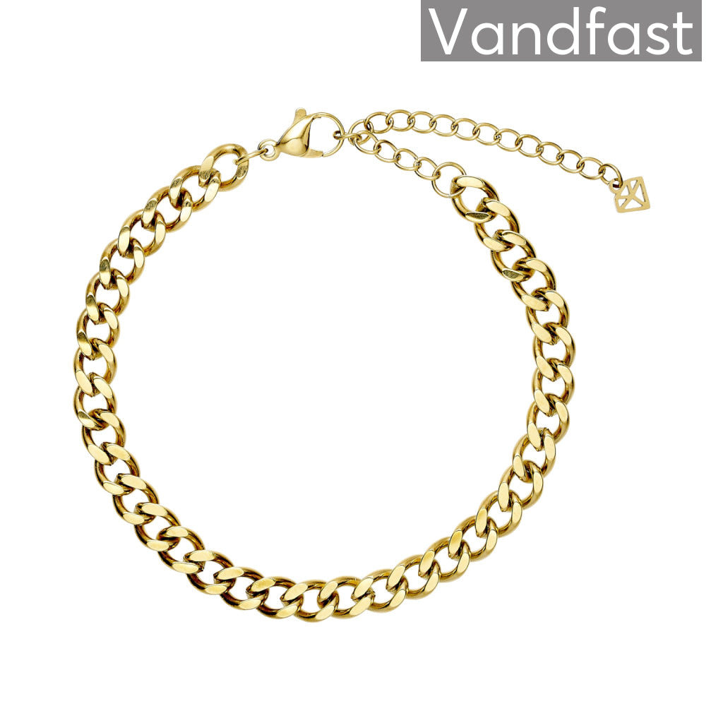 Annebrauner Panzer Armbånd i 18k Guldbelægning - 6 Mm