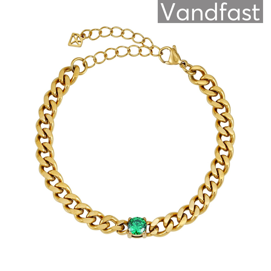 Annebrauner Panzer Green Armbånd i 18k Guldbelægning