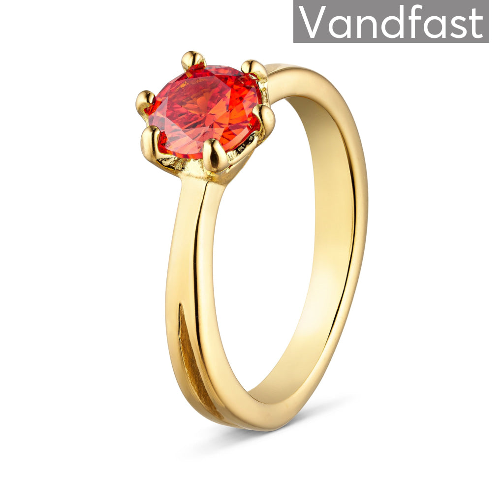 Annebrauner Prinsesse Orange Ring i 18k Guldbelægning
