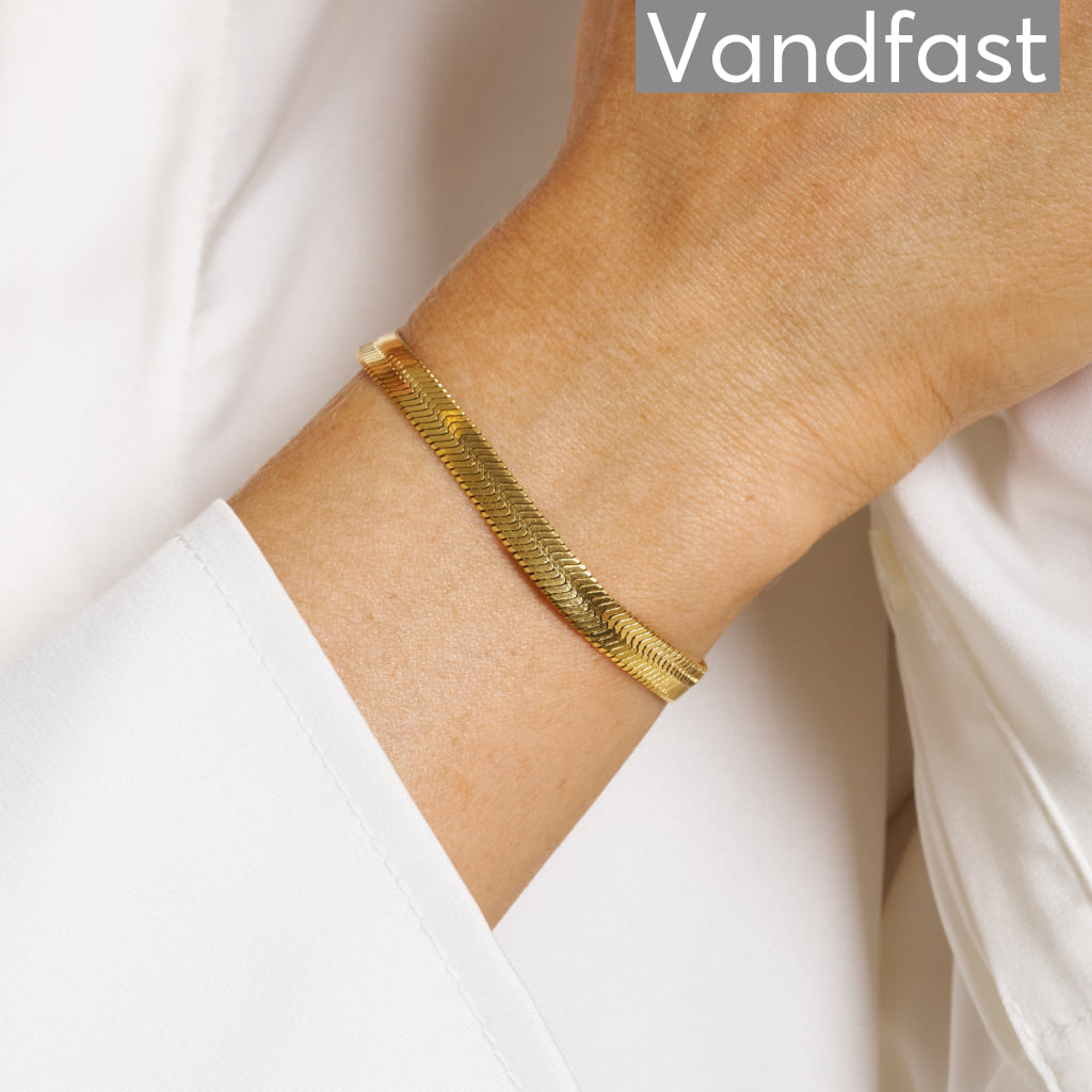Annebrauner Slange Armbånd - 18K Forgyldt Elegance