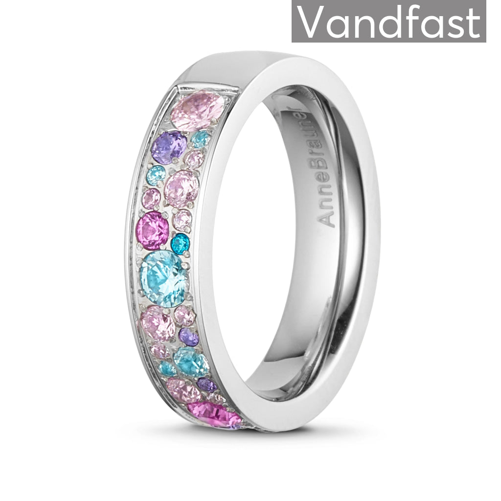 Annebrauner Funklende Pinkviolet Ring - Eksklusiv Smykkeæske