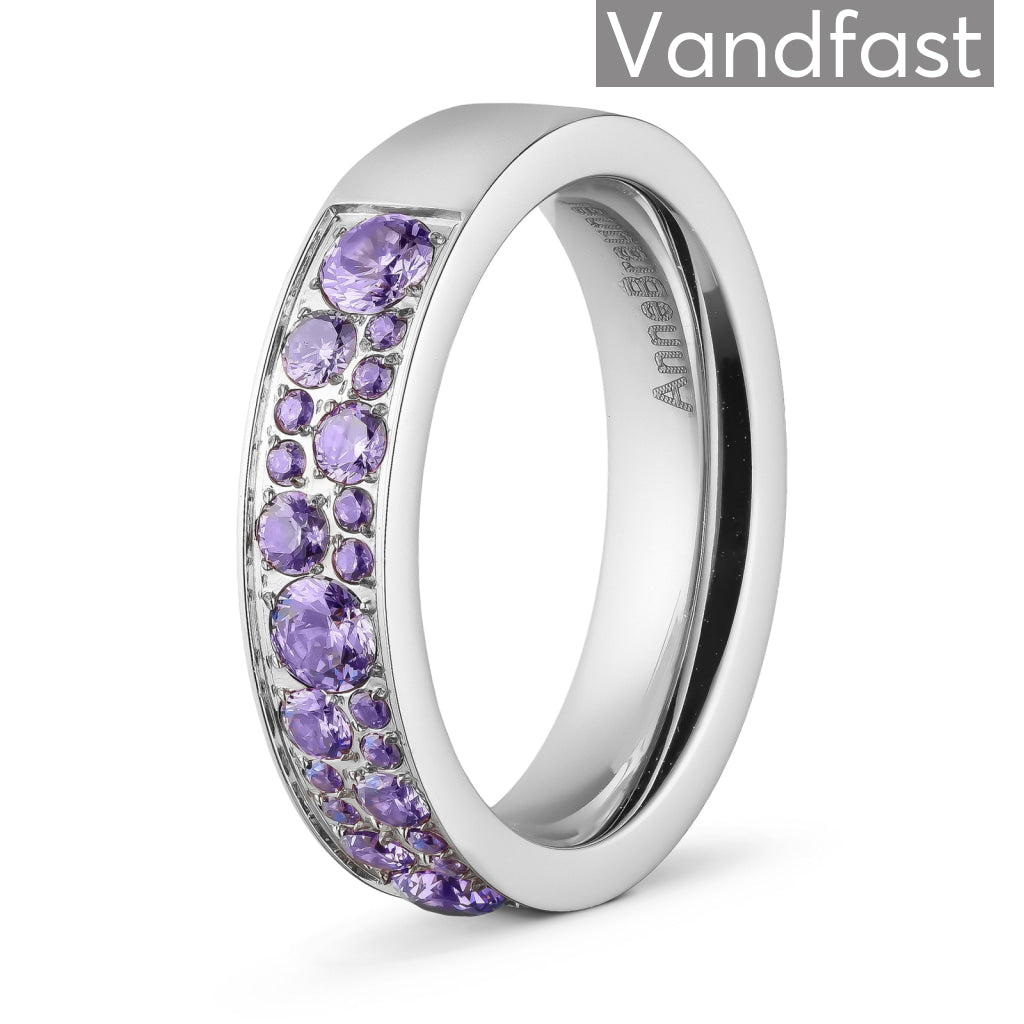 Annebrauner Funklende Violet Ring - Eksklusiv Smykkeæske