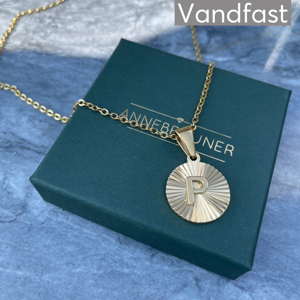 Annebrauner Solstråle Bogstav Halskæde i 18k Guld