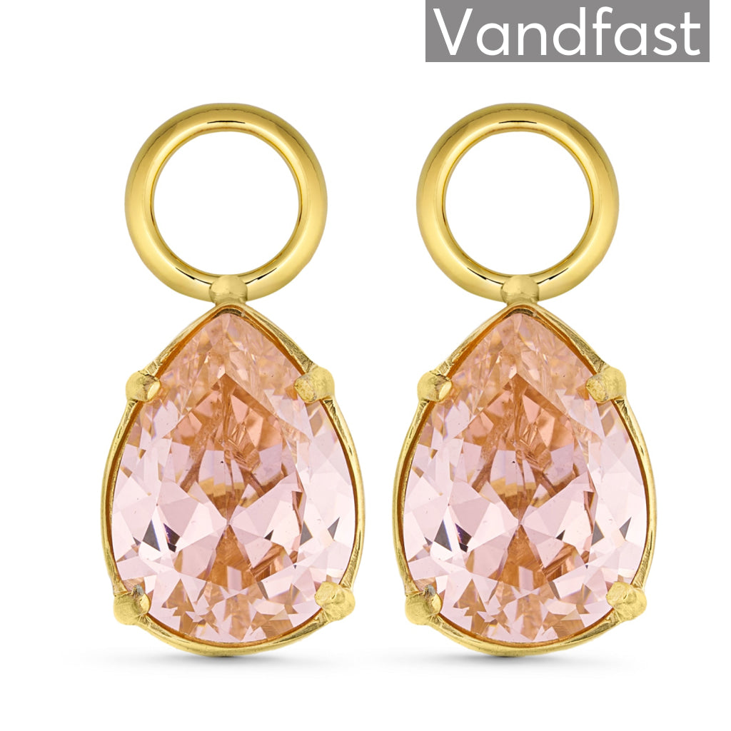 Annebrauner Vanddråber Morganite 18k Guldbelagt Smykker