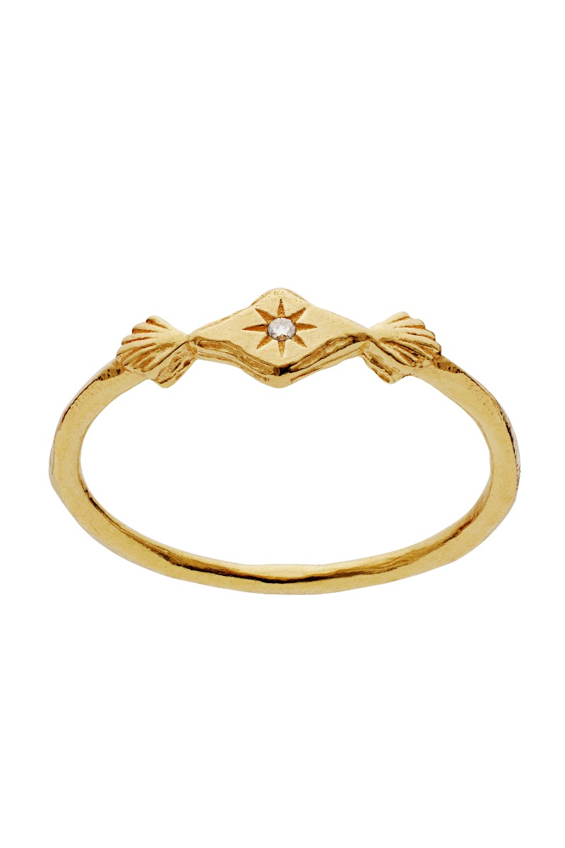 Maanesten Annie Ring i Guld - Elegant og Detaljeret Smykke