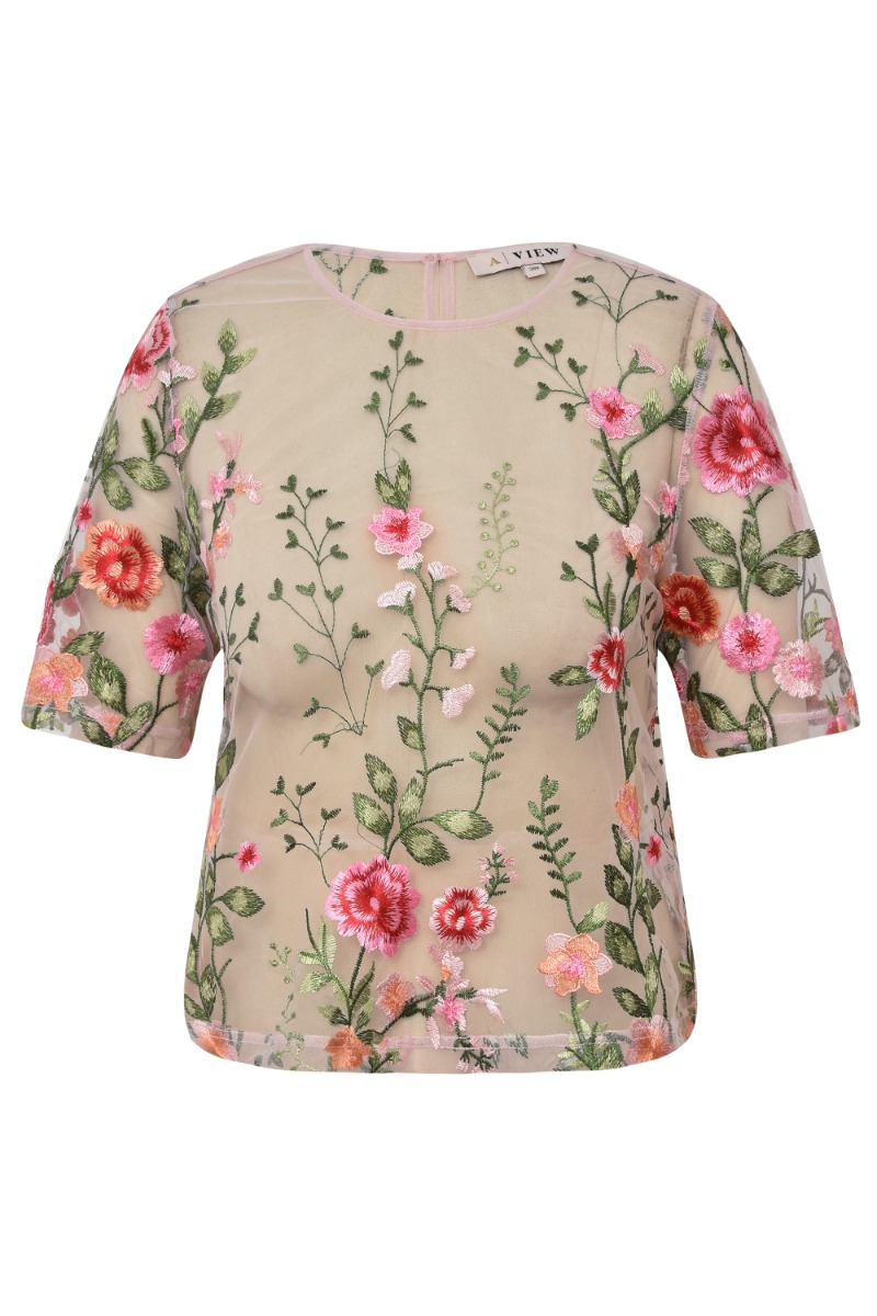 A-view – Fuschia Bluse med Smukke Detaljer - Feststyle