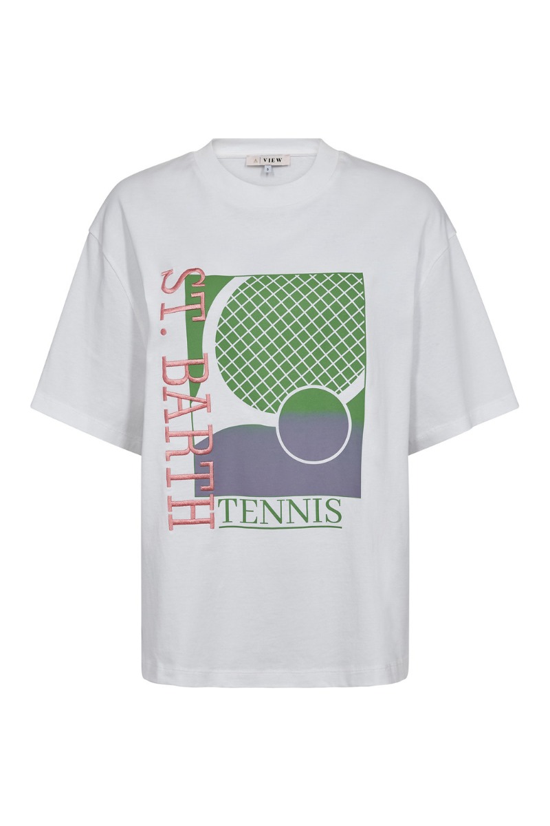 A-view T-shirt - Best Barth - Hvid med Cool Tryk
