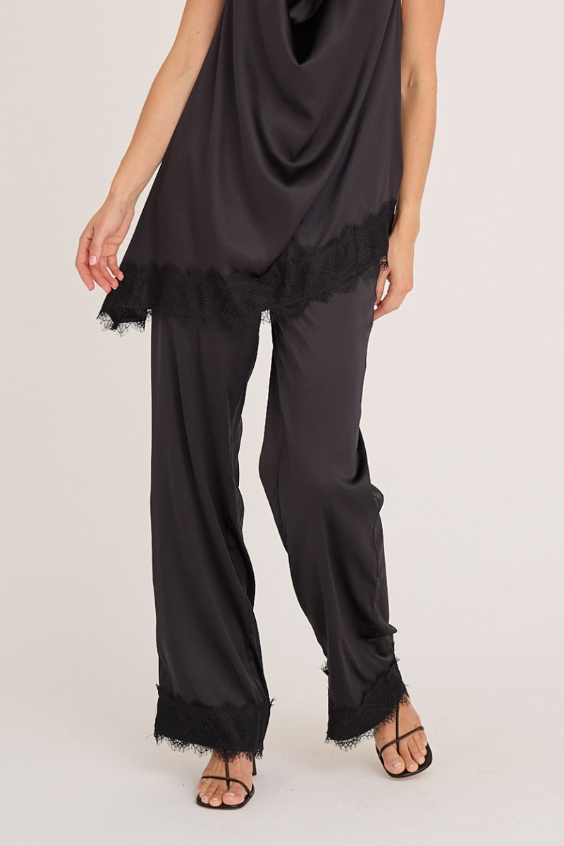A-view - Bukser - Katti Pants - Black Levering Slut November