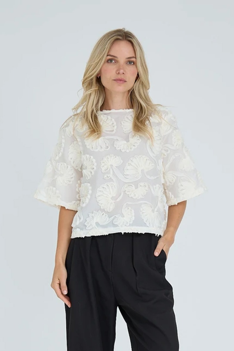 A-view - Jolene Bluse - Off White til Fest og Hverdag