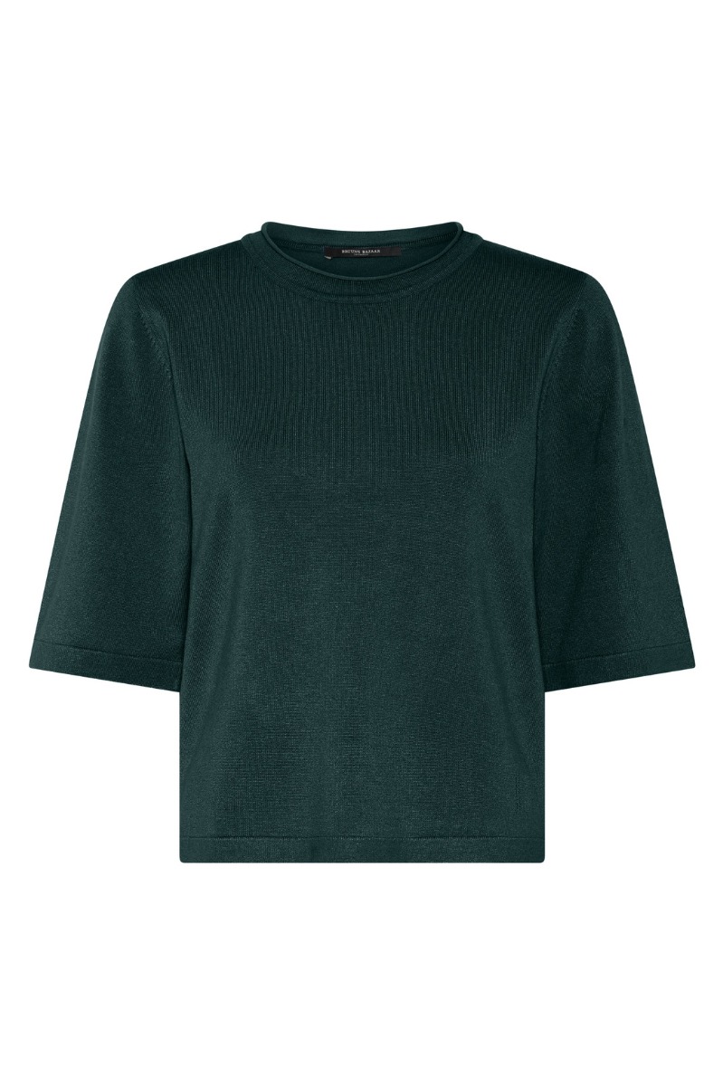 Bruuns Bazaar - Bluse - Anemonebbandra Knit - Mørkegrøn
