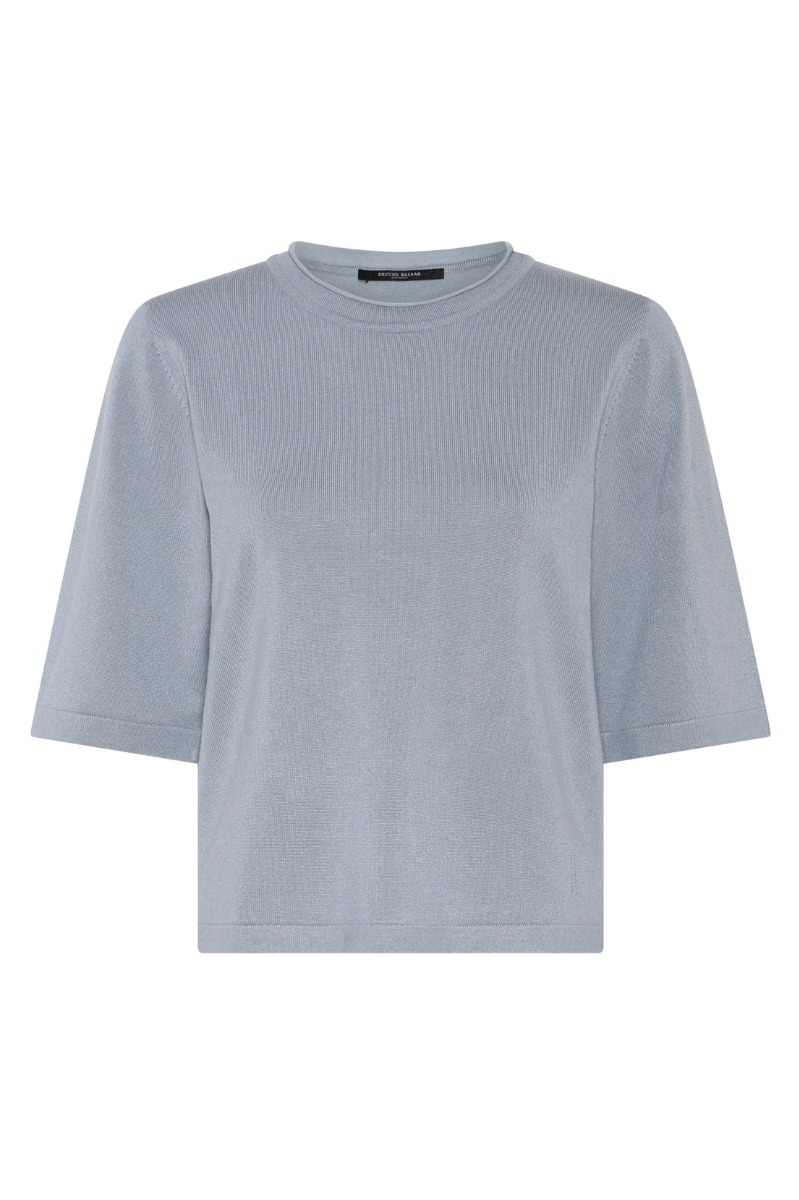 Bruuns Bazaar - Bluse - Anemonebbandra Knit - Denim Blå