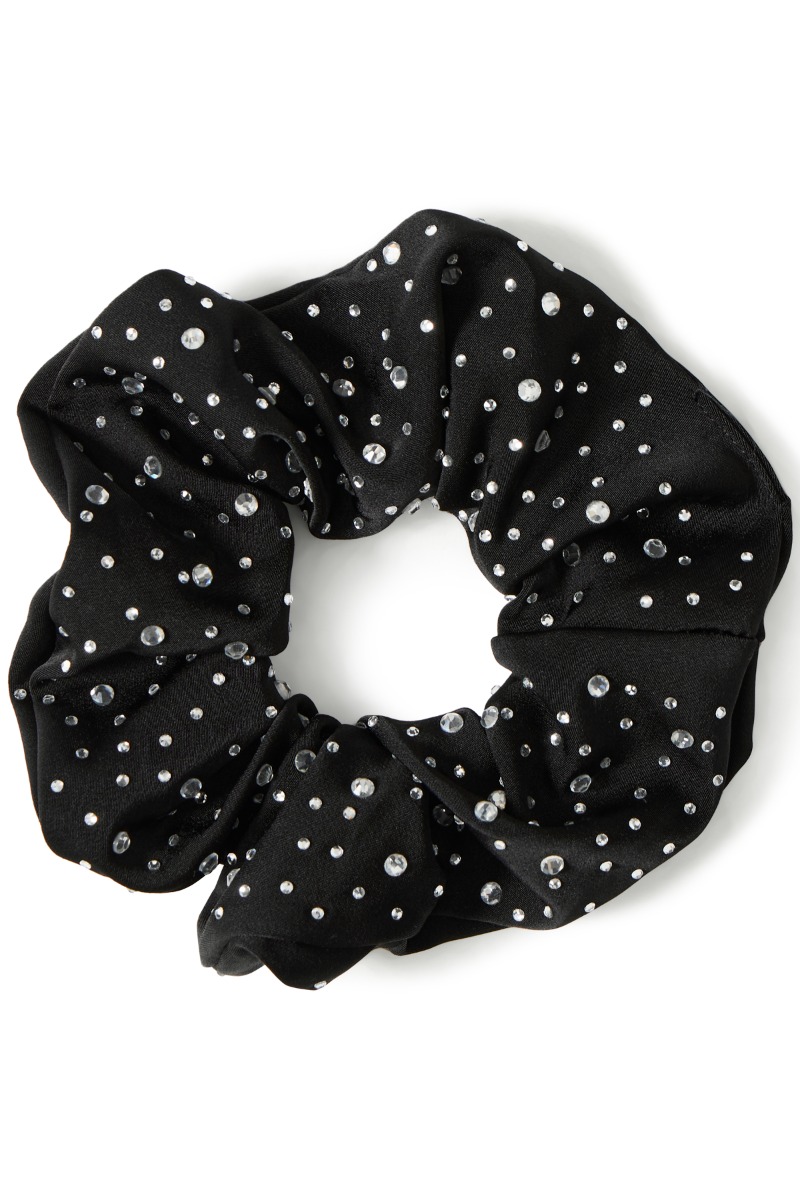 Ichi - Bea Scrunchie med glitrende detaljer - Sort
