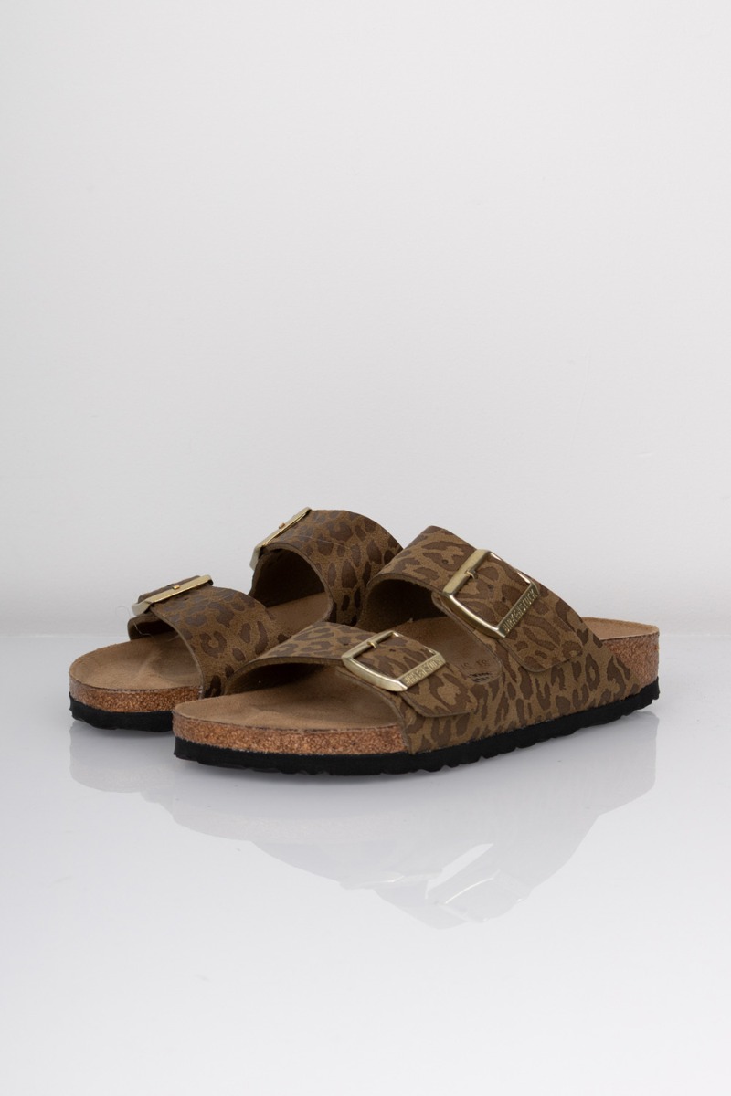 Birkenstock Arizona Syn sandaler - Leo Khaki tilbud!