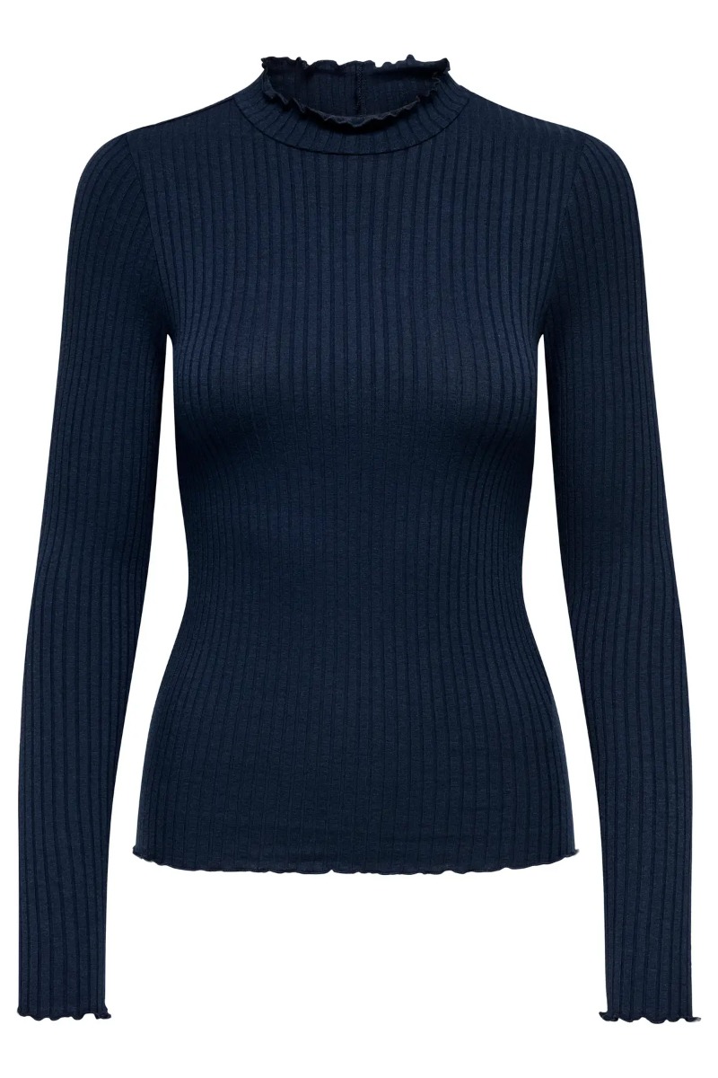 Jdy - Navy Highneck Bluse - Fransiska Life