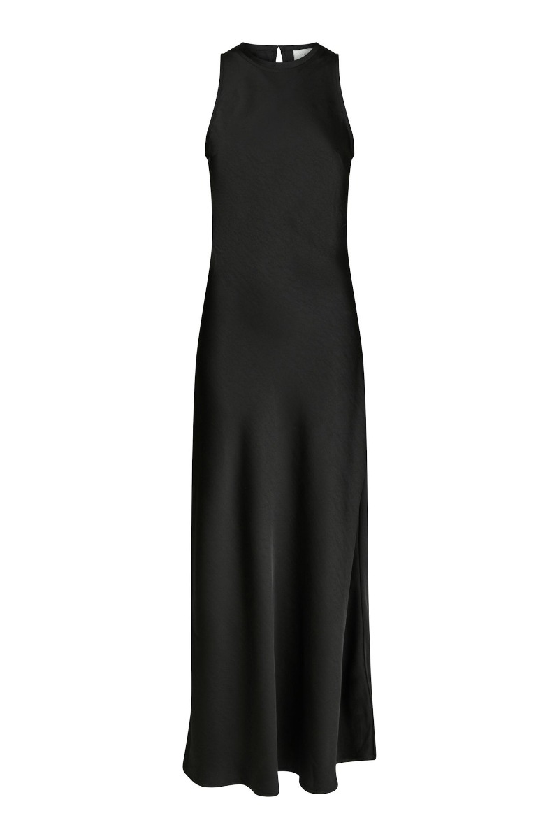 Neo Noir - Celinie Heavy Sateen Kjole - Sort Elegance