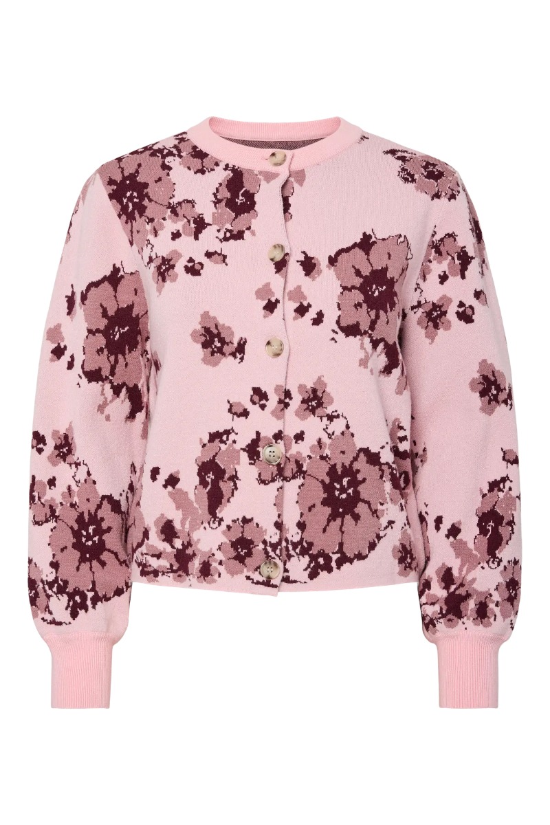 Yas - Charlotte Ls Knit Cardigan - Orchid Pink Tilbud!
