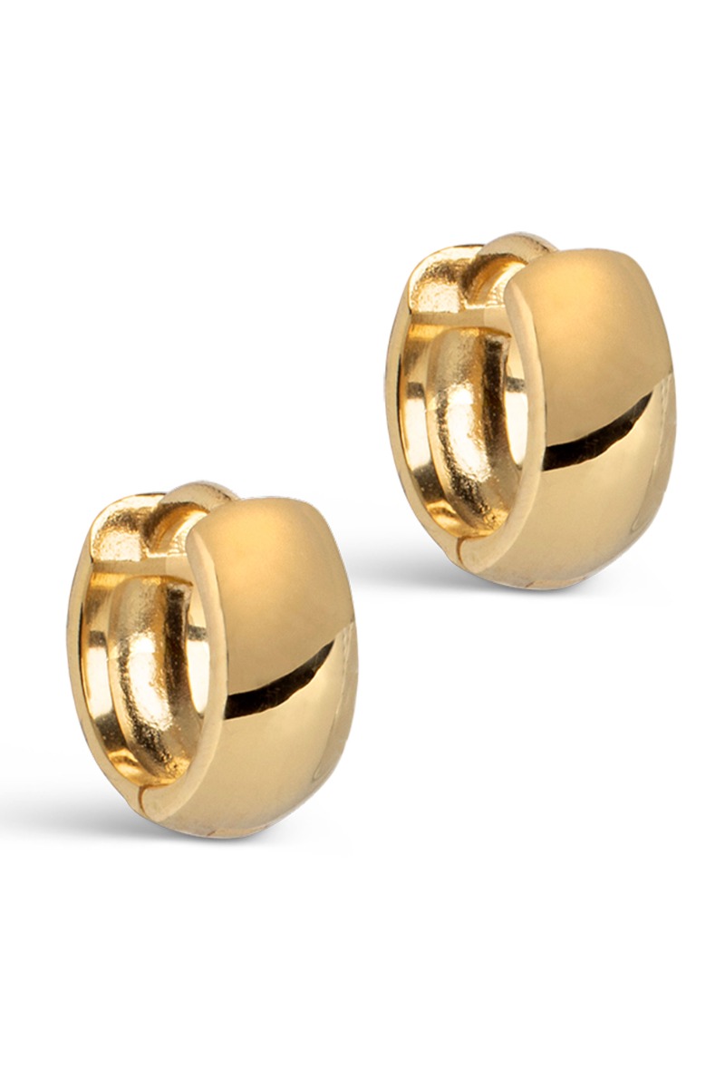 Enamel - øreringe - Hoops Classic Wide - Guld