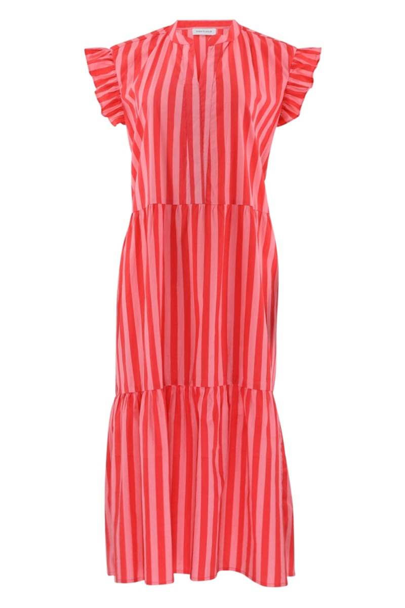 Sød Kjole - Bea Stripe Red - Udsalg hos Lykke by Lykke