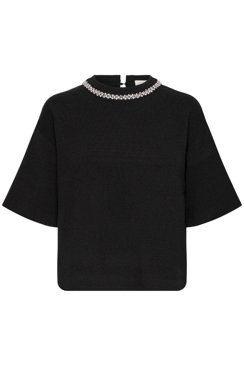 Ichi T-shirt Dorise - Sort med Sten - Forudbestil nu!