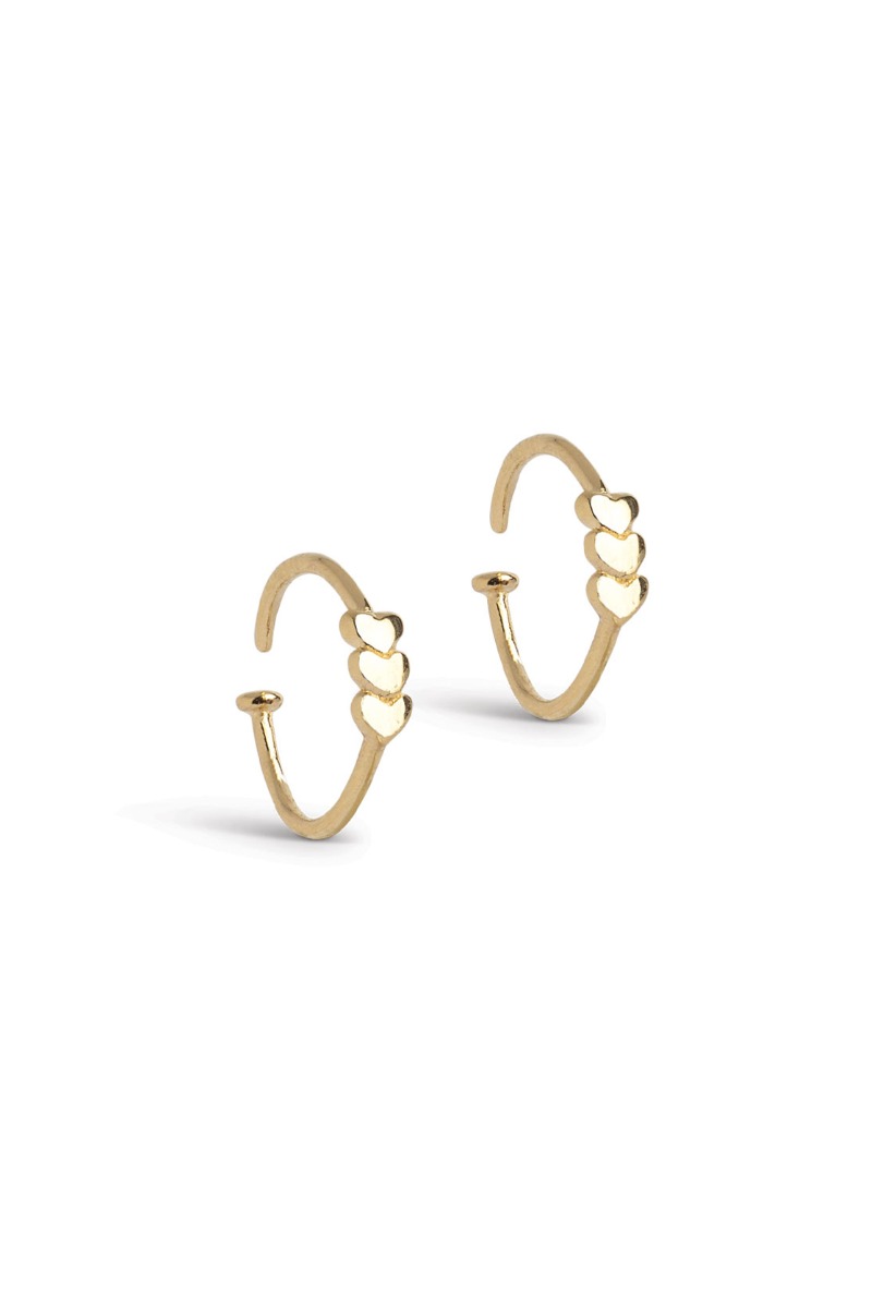 Enamel - Twistie Love Hoops Øreringe i Guld