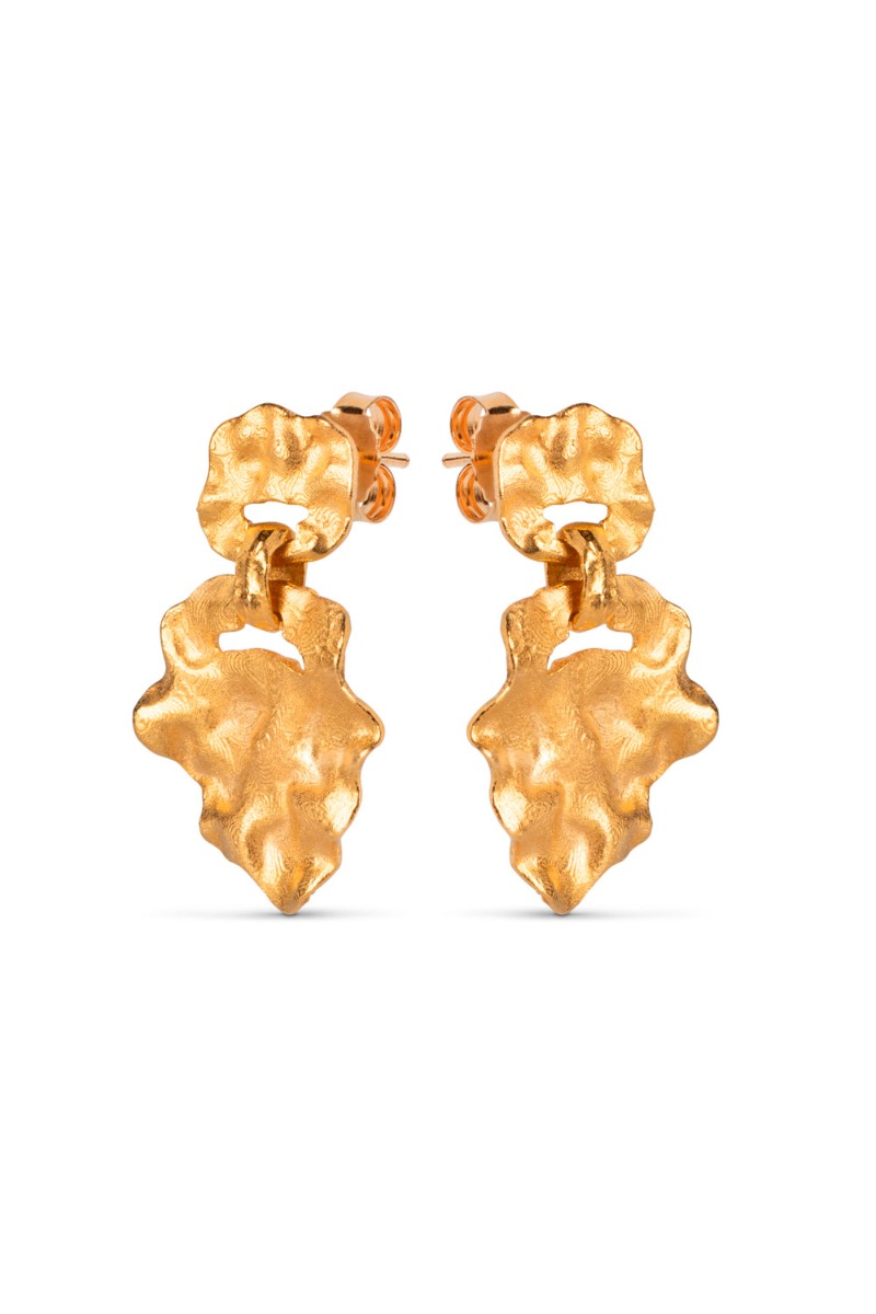 Enamel - øreringe - Windy Small - Guld