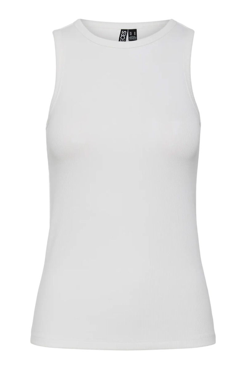 Pieces - Top - May Boxer Tank Top - Bright White